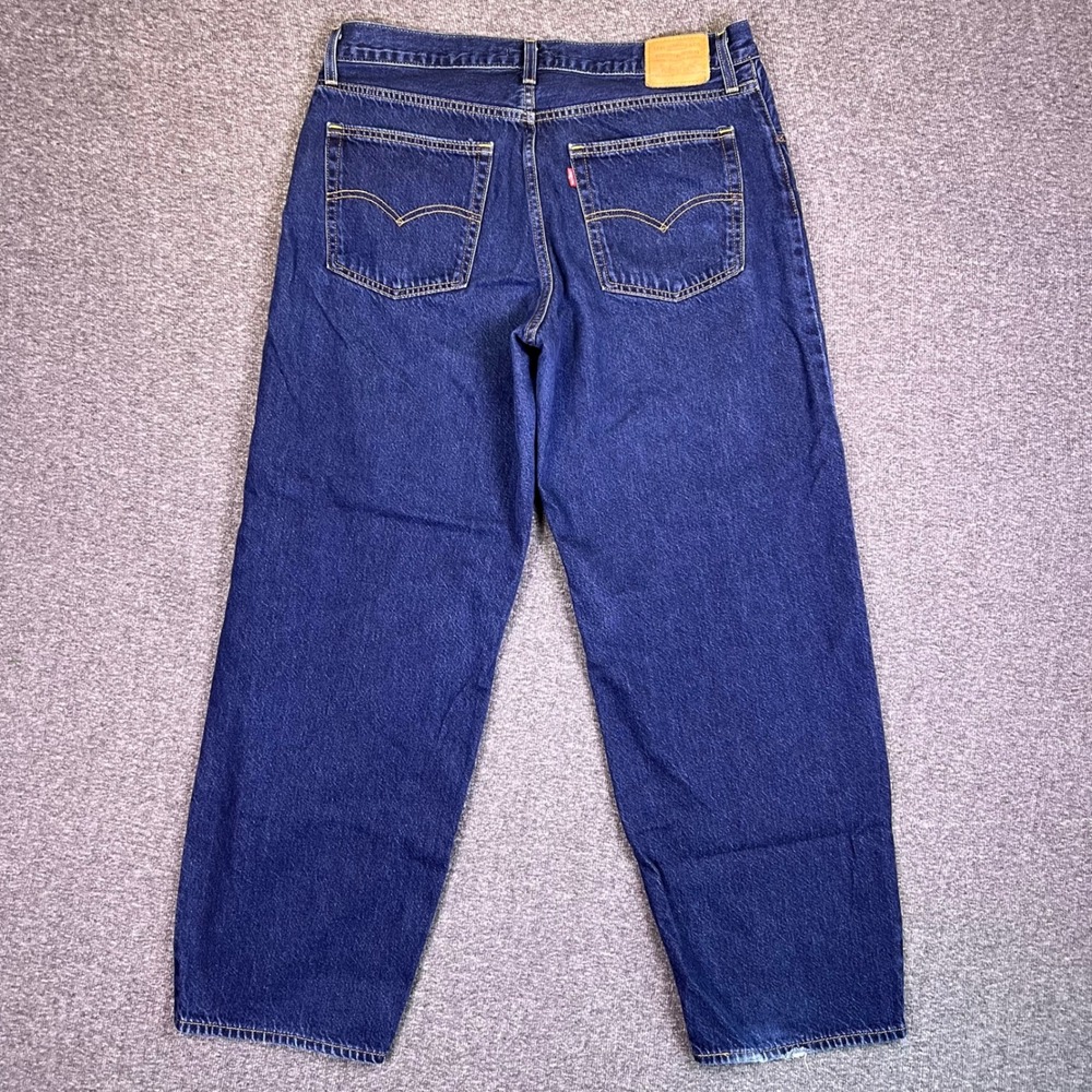 Levis Premium Jeans Mens 32x30 Baggy Dad Wide Leg Dark Wash Relaxed Fits36x30 - Picture 7 of 16